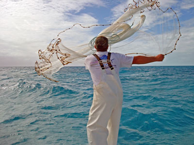 Casting a fishing net